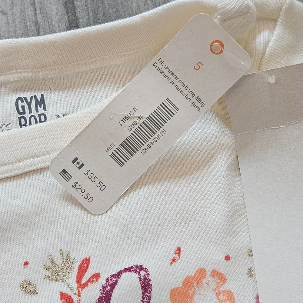 Gymboree Pajama Set Lot of 2 Size 5 NEW Thanksgiving Christmas PJs Holiday Fall
